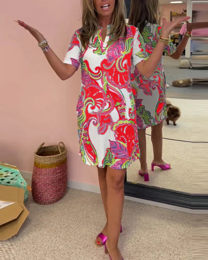 Juliana - Short Sleeve Tunic Dress