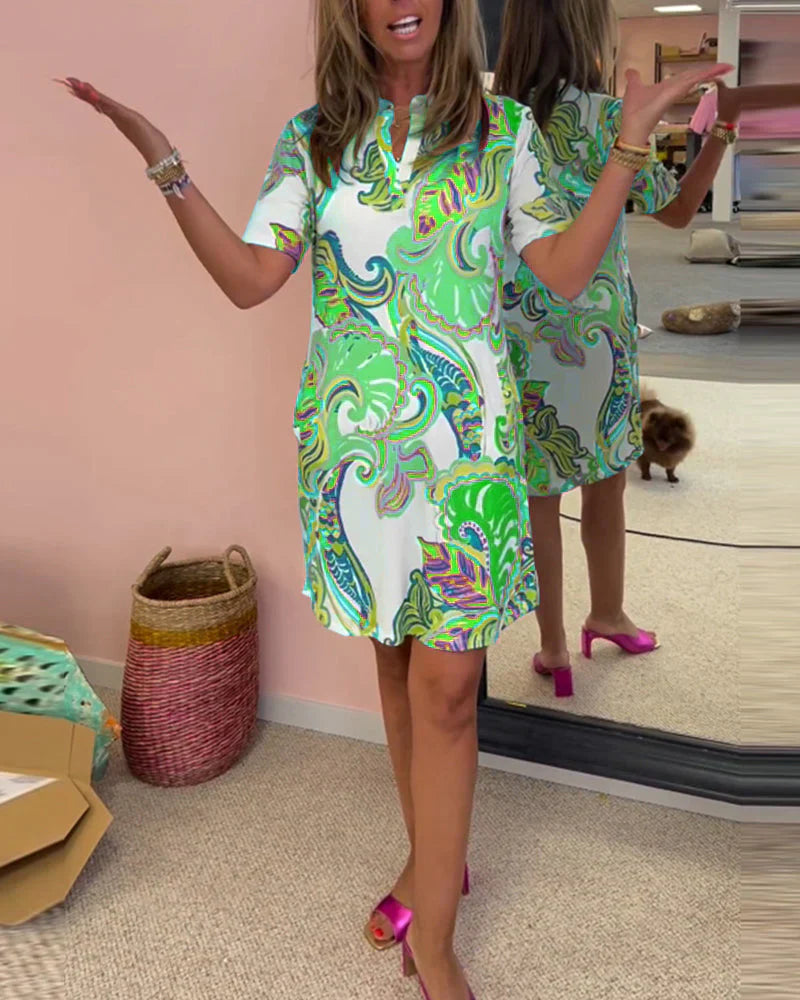Juliana - Short Sleeve Tunic Dress