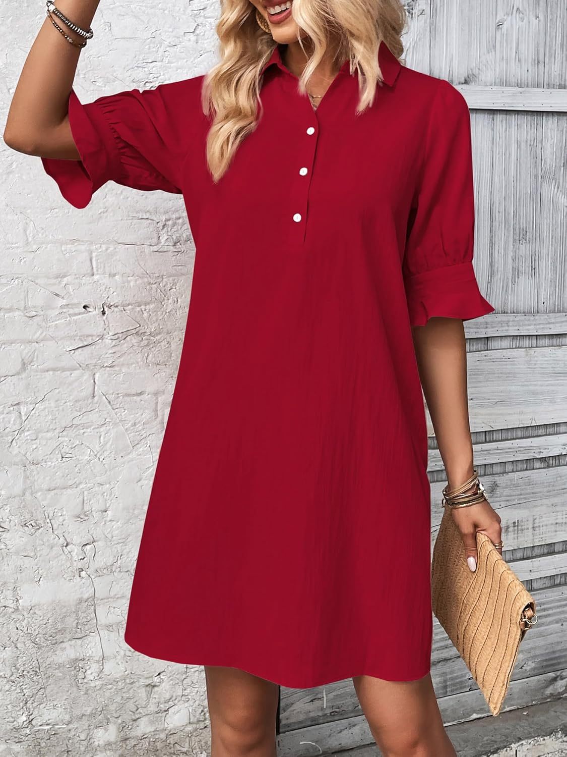 Ellen - Ruffle Sleeve Dress