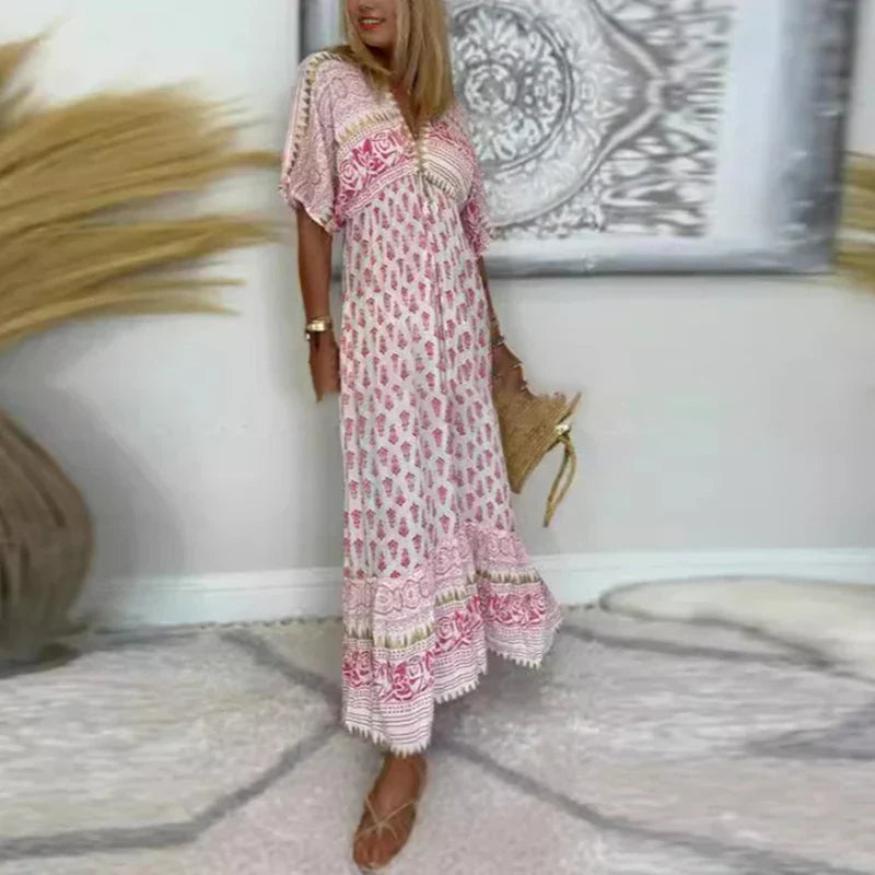 Helena - Boho Tiered Maxi Dress