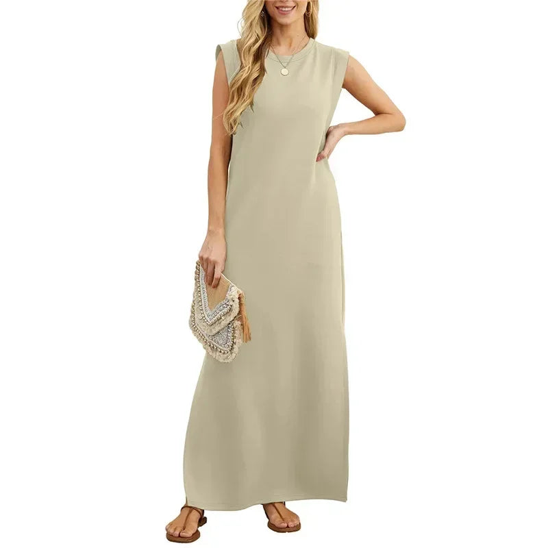 Joanna - Sleeveless Slit Maxi Dress