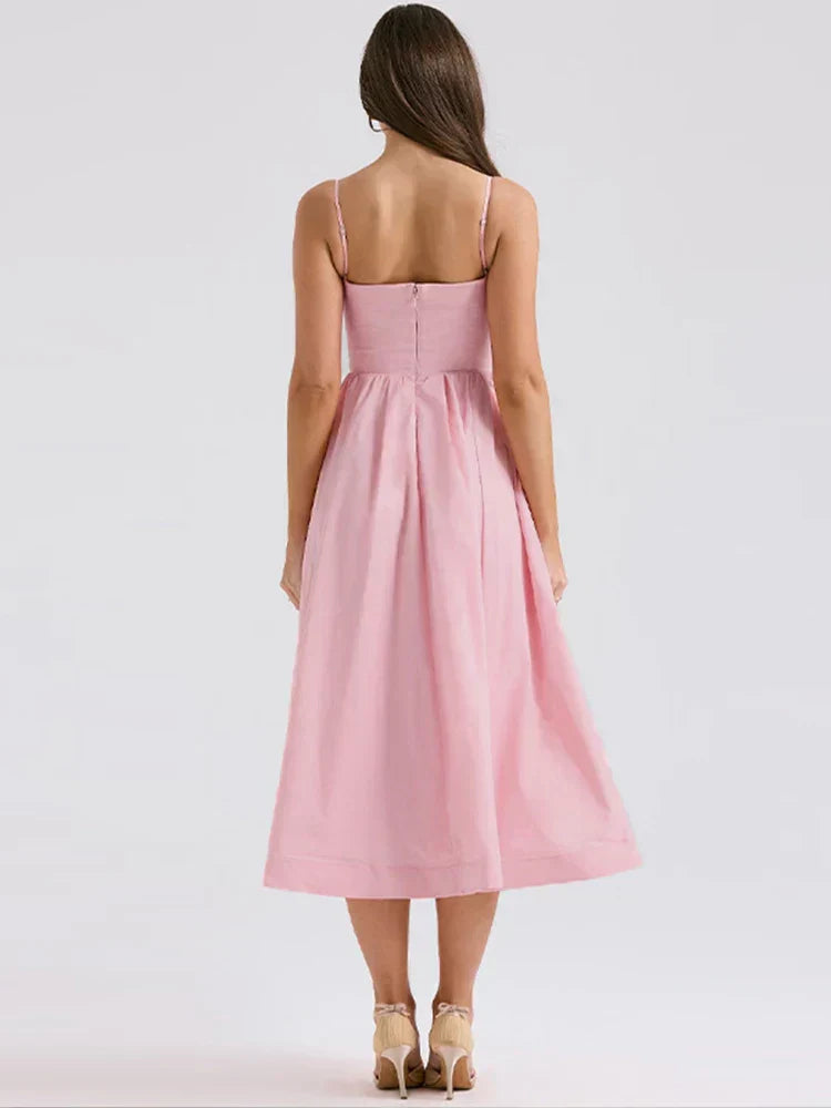 Laura - Spaghetti Strap Midi Dress