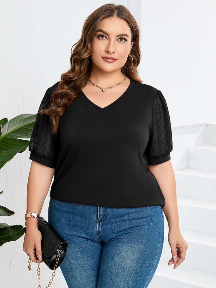 Lyra - Textured Puff Blouse
