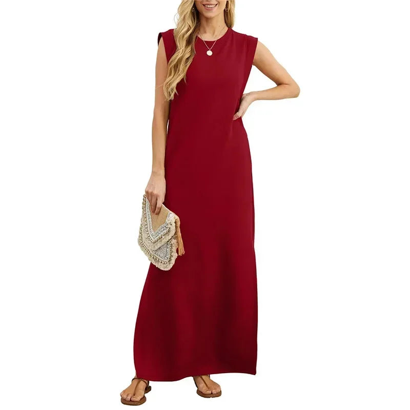 Joanna - Sleeveless Slit Maxi Dress