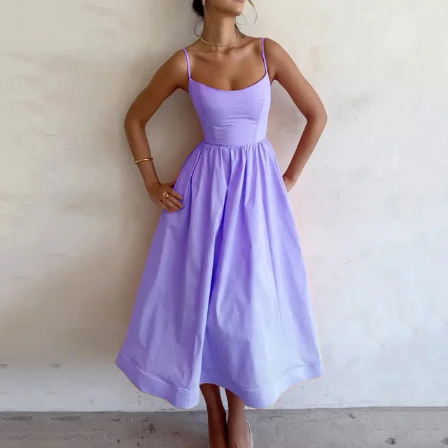 Laura - Spaghetti Strap Midi Dress