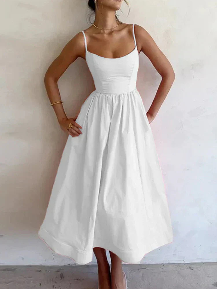 Laura - Spaghetti Strap Midi Dress