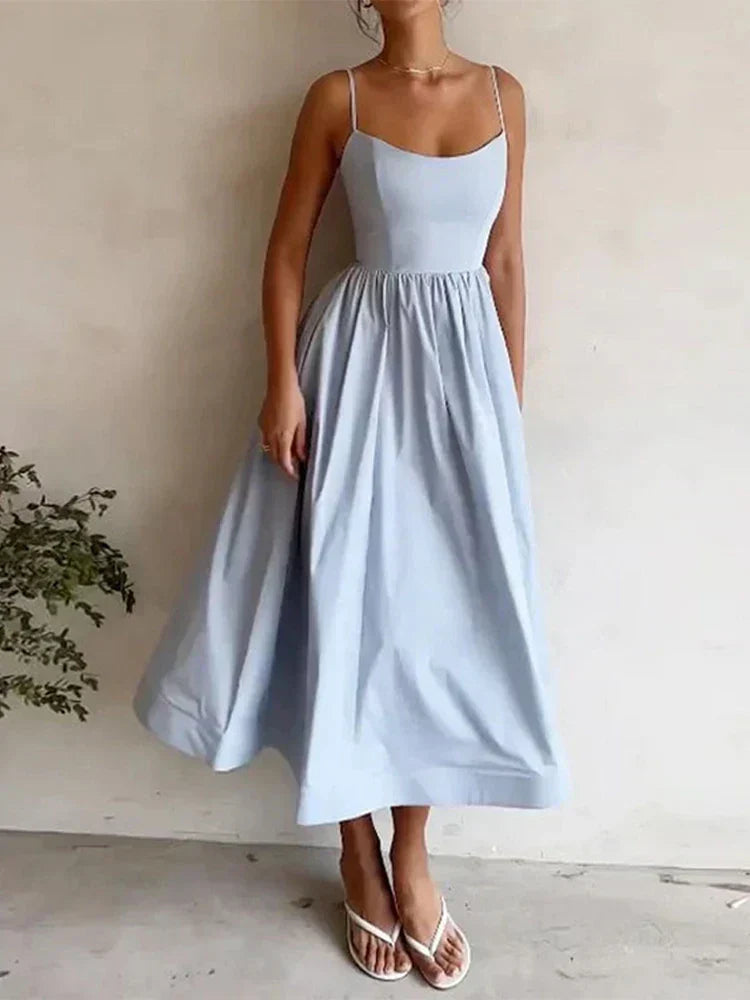 Laura - Spaghetti Strap Midi Dress
