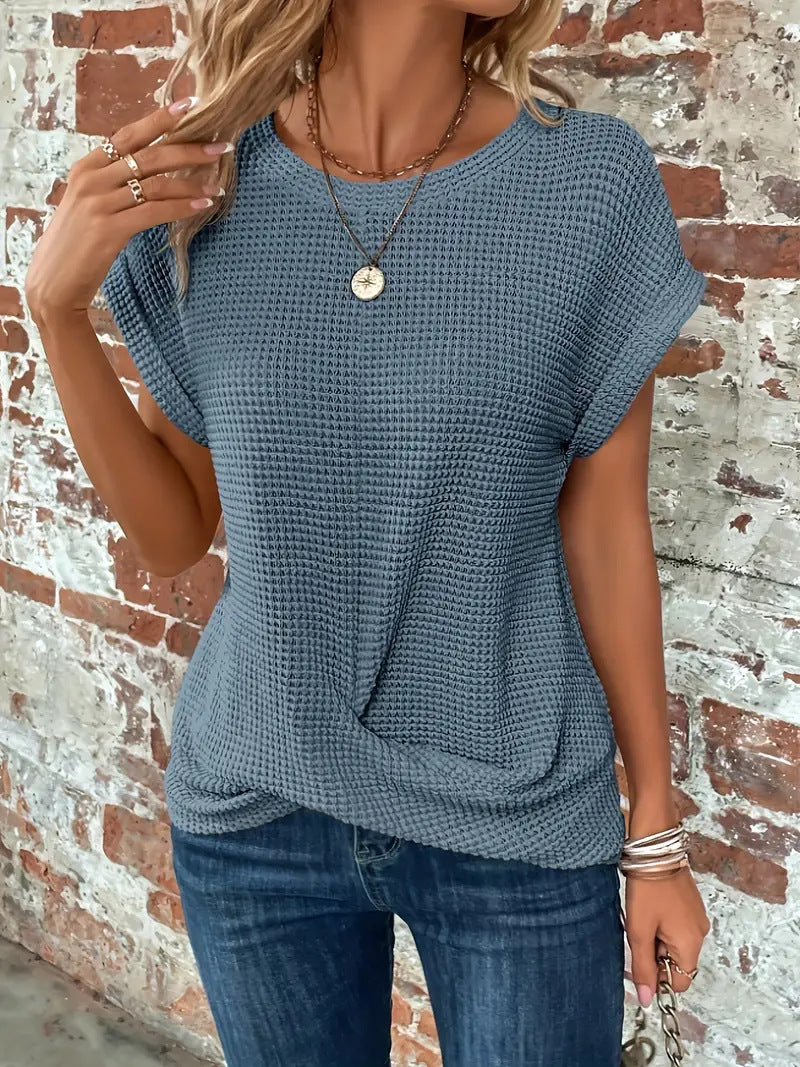Freya - Rolled Sleeve Top