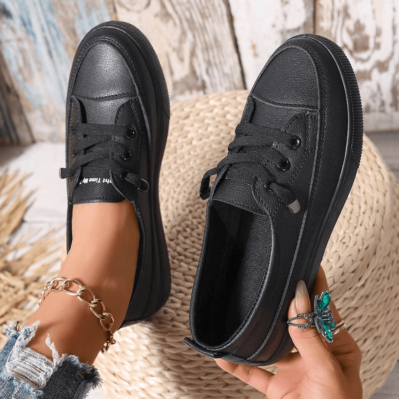 Denise - Everyday Lace-Up Trainers