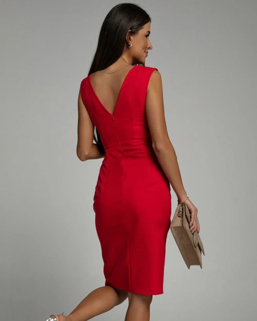 Saira - Sleeveless V-Neck Cocktail Dress