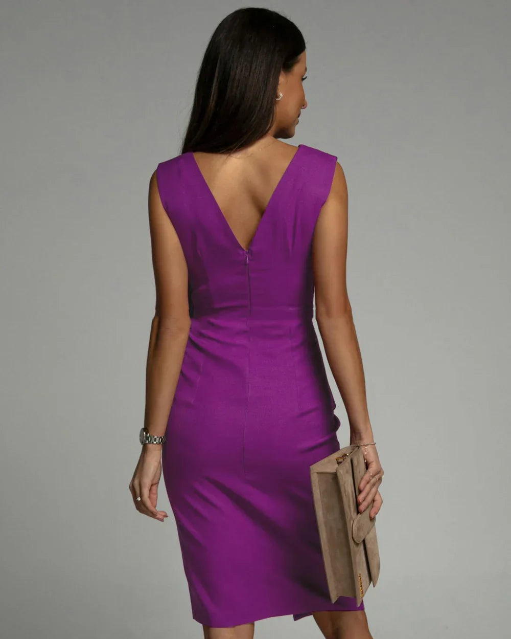 Saira - Sleeveless V-Neck Cocktail Dress