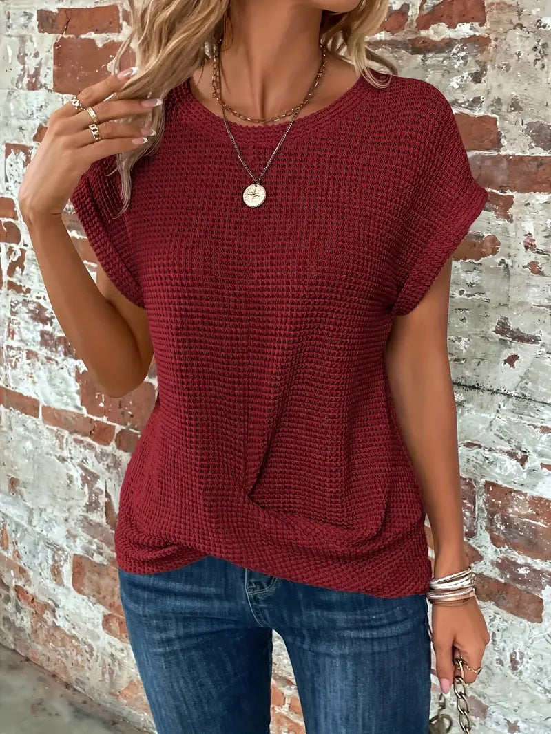 Freya - Rolled Sleeve Top