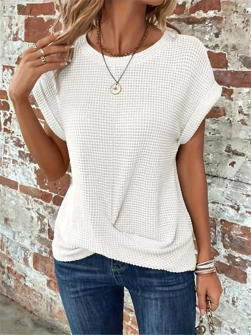 Freya - Rolled Sleeve Top