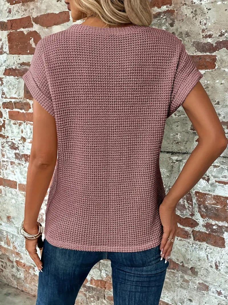 Freya - Rolled Sleeve Top