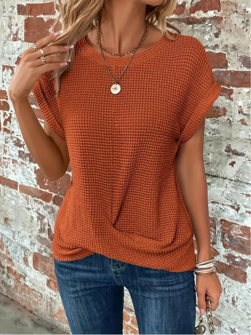 Freya - Rolled Sleeve Top