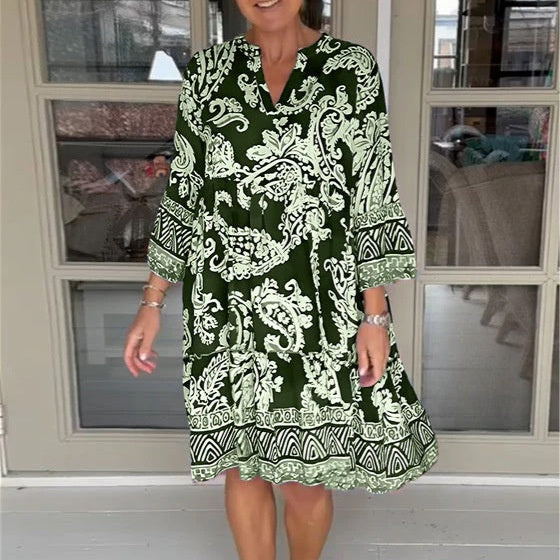 Laura - Floral V-Neck Dress