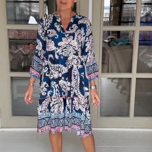 Laura - Floral V-Neck Dress