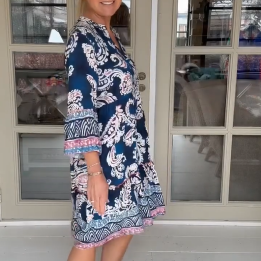 Laura - Floral V-Neck Dress