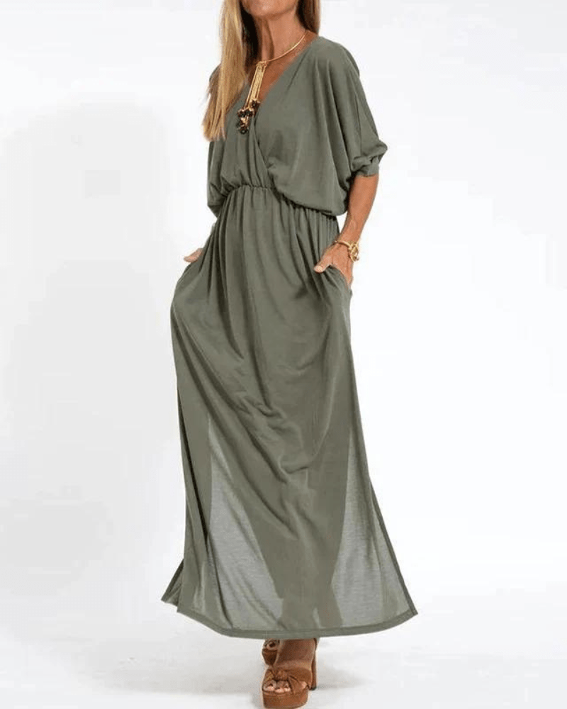 Zara - Relaxed V-Neck Dress