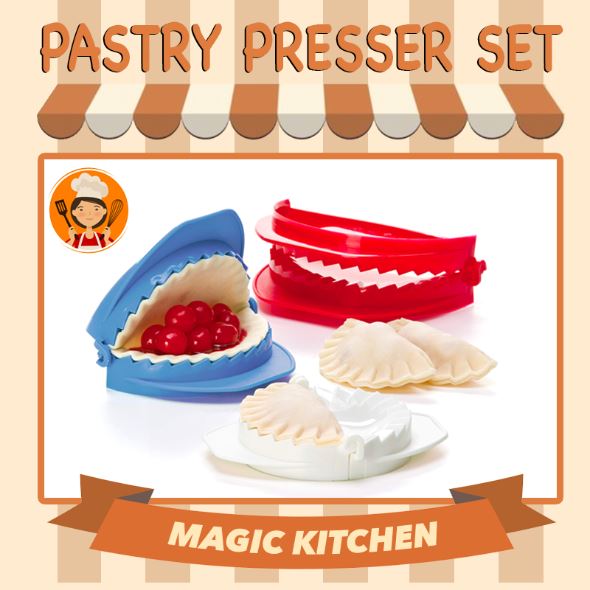 1-Press Pastry Mold (Set of 3) Marcira Pastry Mold (Small+Medium+Large) 1 Set