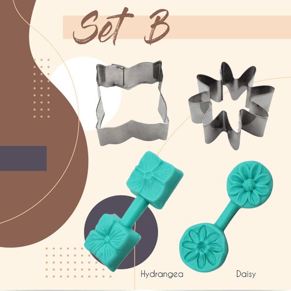 Flower Blossom Sugar Mold Marcira 2 Styles Set B