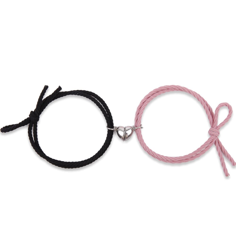Magnetic Love Bracelets Marcira Black-Pink