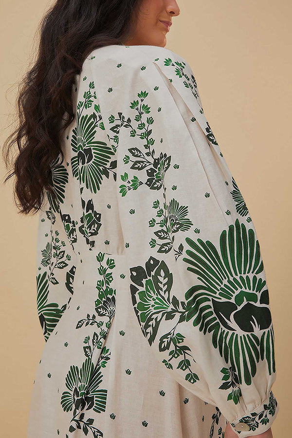Nancy - Floral Button Shirt Dress