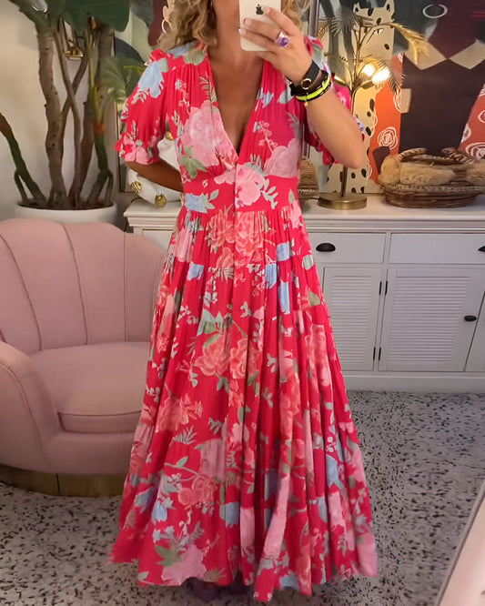 Mary - Floral Pocket Dress