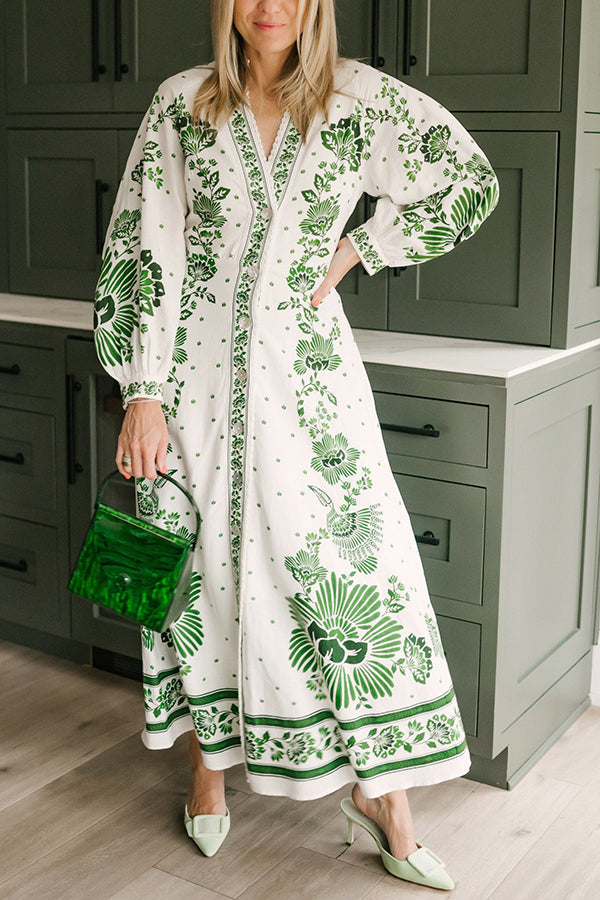 Nancy - Floral Button Shirt Dress