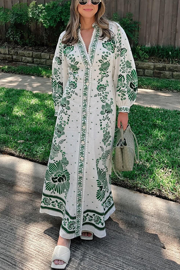 Nancy - Floral Button Shirt Dress