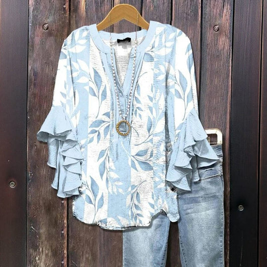 Leilani - Floral Ruffle Blouse