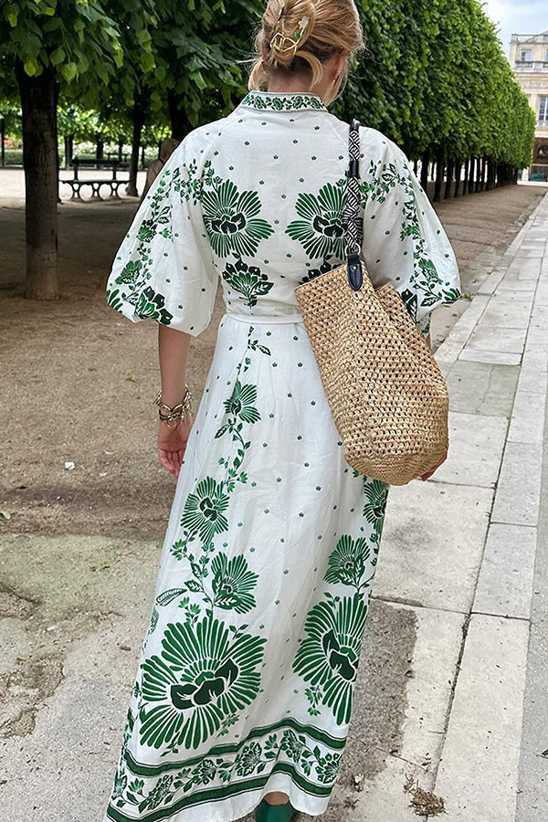 Nancy - Floral Button Shirt Dress