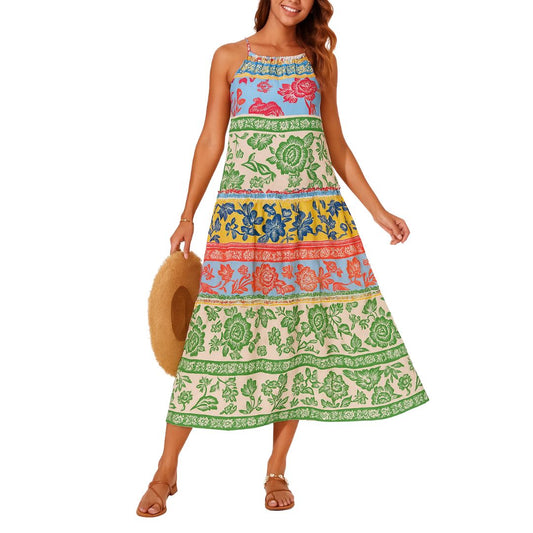 Amalia - Boho Halter Long Dress