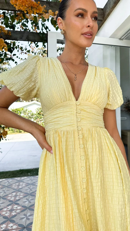 Luisa - Puff Sleeve Dress