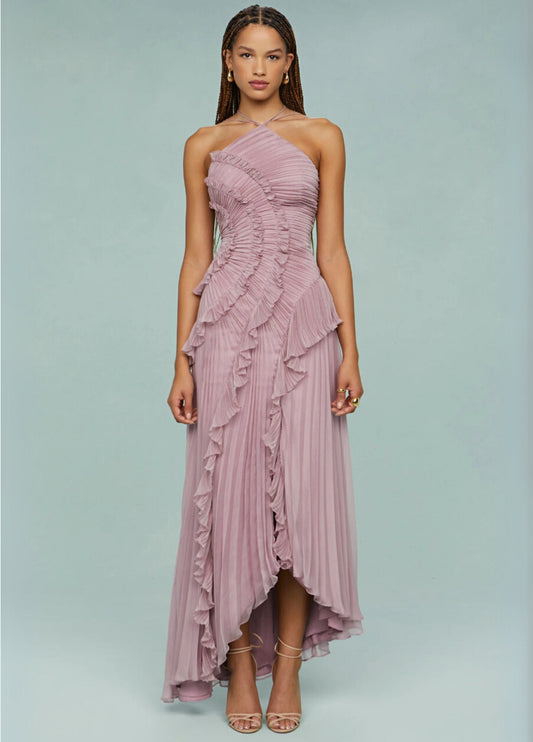 Aurea - Halter Ruffle Dress
