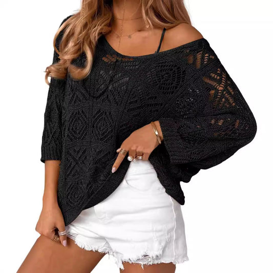 Andrea - Crochet Knit Jumper