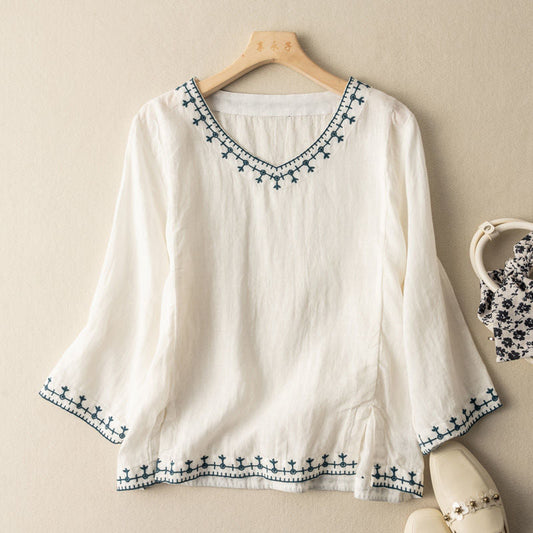 Margaret - Comfort V-Neck Blouse