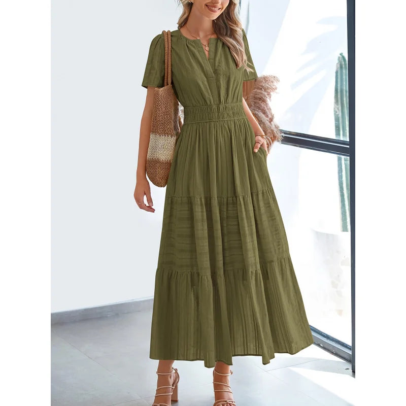 Olivia - Tiered Midi Dress