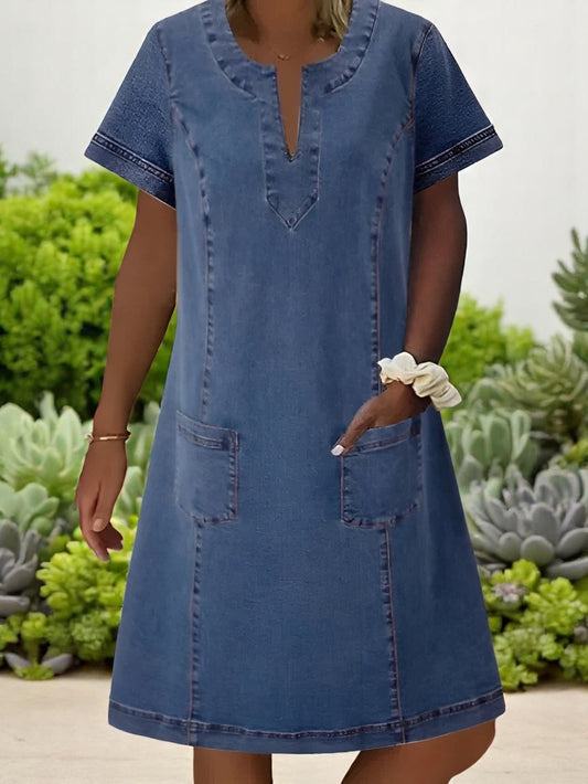 Daisy - V-Neck Viscose Dress