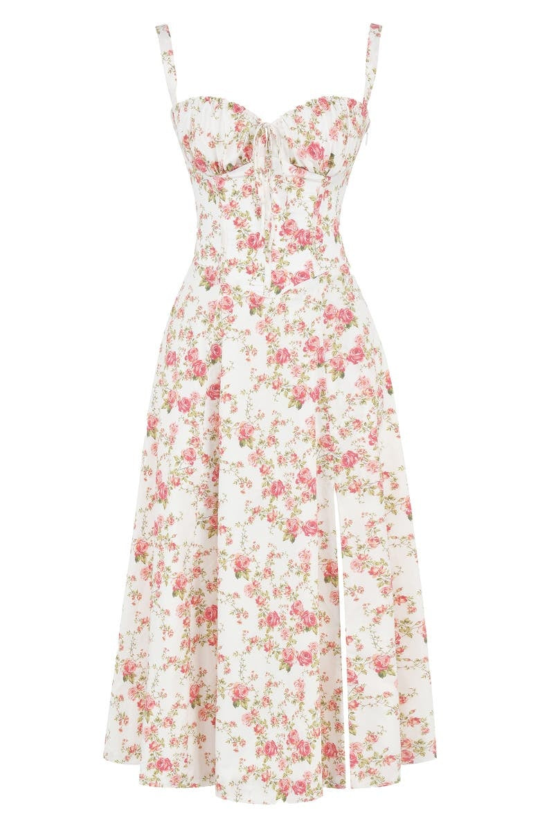 Rose - Tie Front Slit Dress