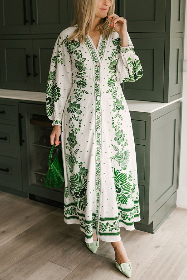 Nancy - Floral Button Shirt Dress