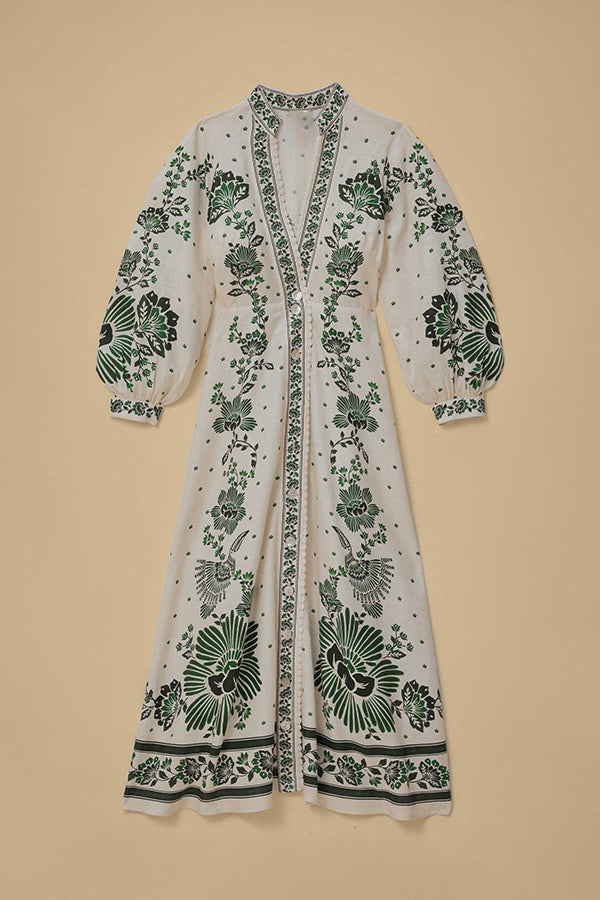 Nancy - Floral Button Shirt Dress