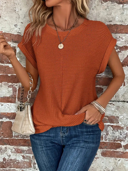 Freya - Rolled Sleeve Top