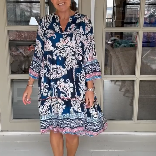 Laura - Floral V-Neck Dress