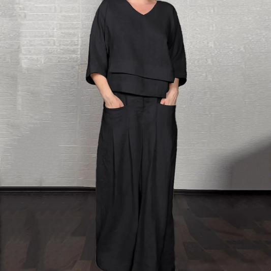 Angelina - Minimalist Wide-Leg Set