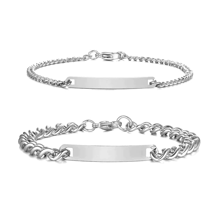 Engraved Matching Bracelets Set
