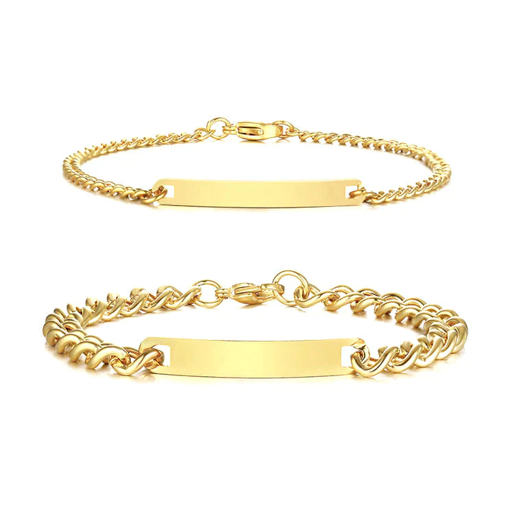 Engraved Matching Bracelets Set