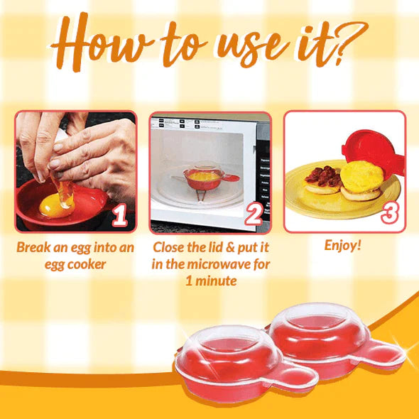 Easy Microwave Egg Cooker (2PCS) Marcira 