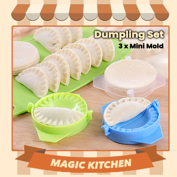 1-Press Pastry Mold (Set of 3) Marcira Dumpling Mold (3 x Mini) 1 Set 