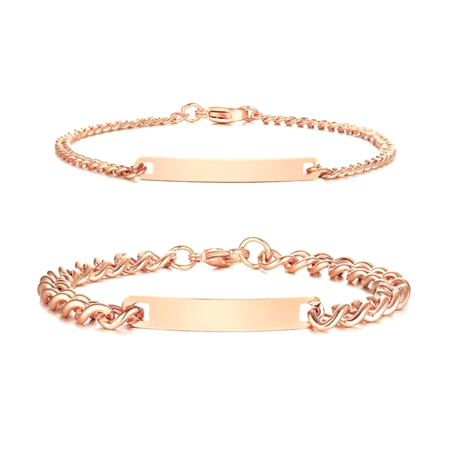 Engraved Matching Bracelets Set